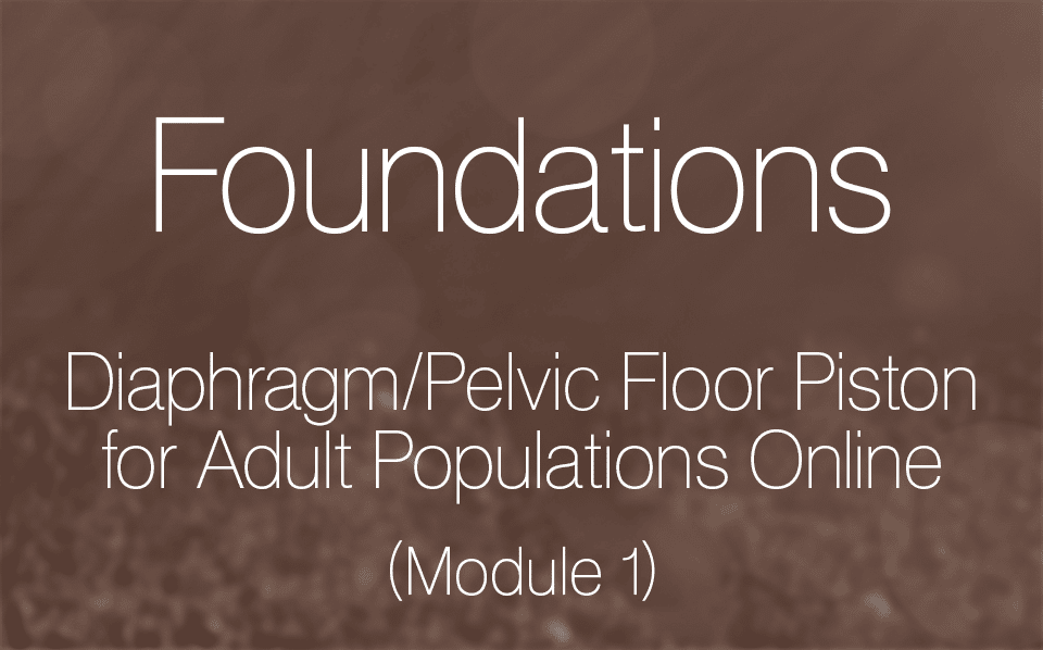 Foundations: Diaphragm/Pelvic Floor Piston for Adult Populations Online (Module 1)